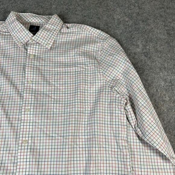 Johnnie-O Prep-formance Shirt Mens XL Checkered Plaid Button Down Flaw - Picture 2 of 13